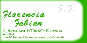 florencia fabian business card